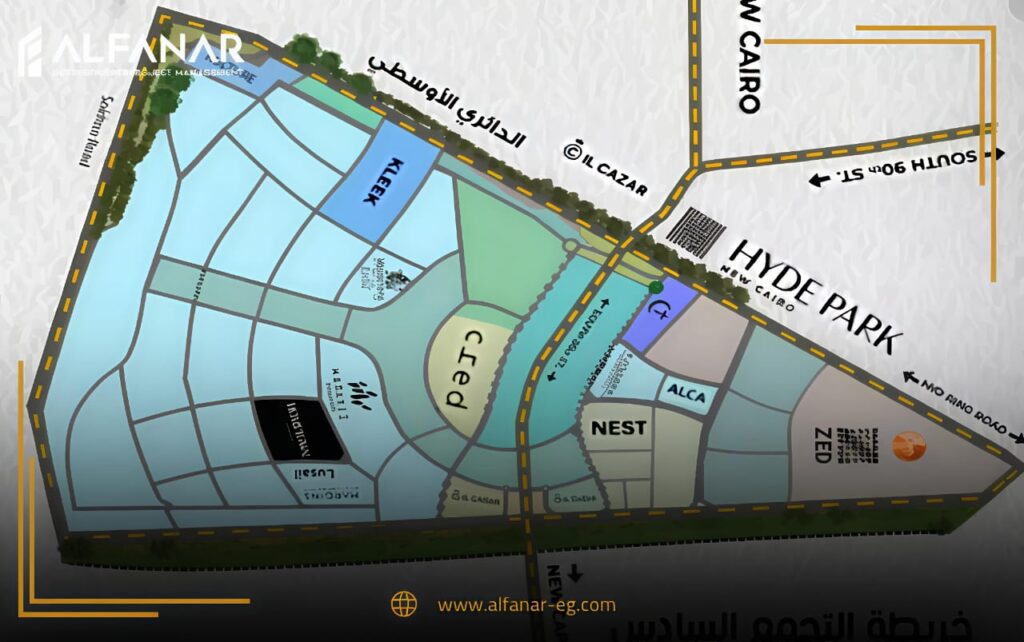 خريطة التجمع السادس القاهرة الجديدة